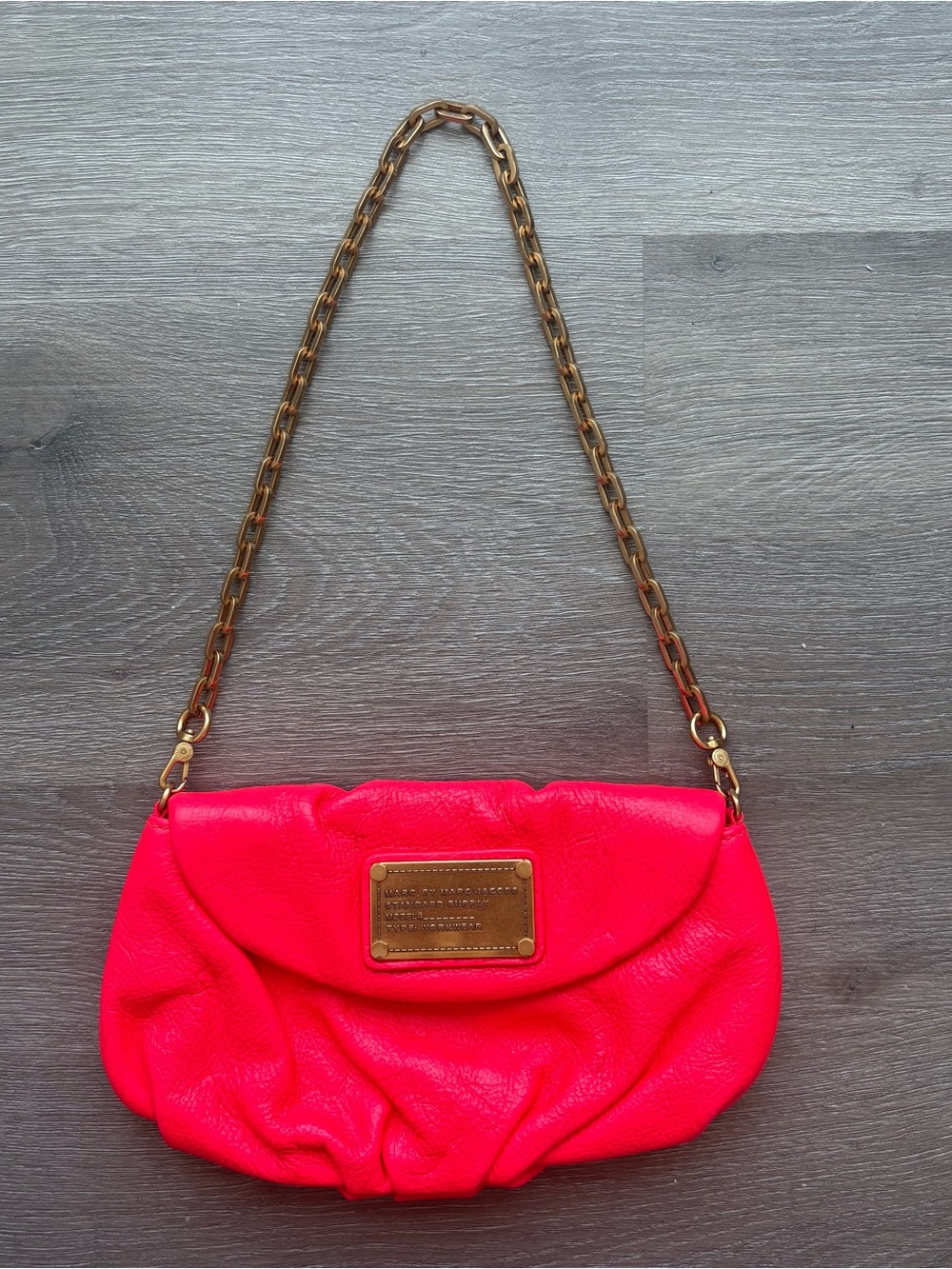 Marc by Marc Jacobs Hot Pink Leather Shoulder Bag
